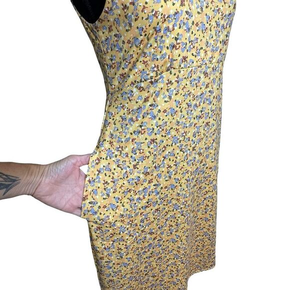PRANA EMERALD LAKE DRESS Yellow Floral Print Size Medium - Picture 7 of 16
